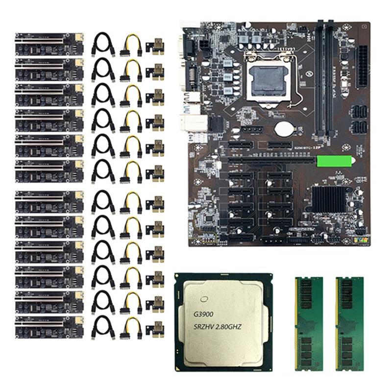 

Motherboards BTC Miner Motherboard G3900 CPU DDR4 4GB 8 RAM 12Pcs 009S Plus For BTCMotherboards
