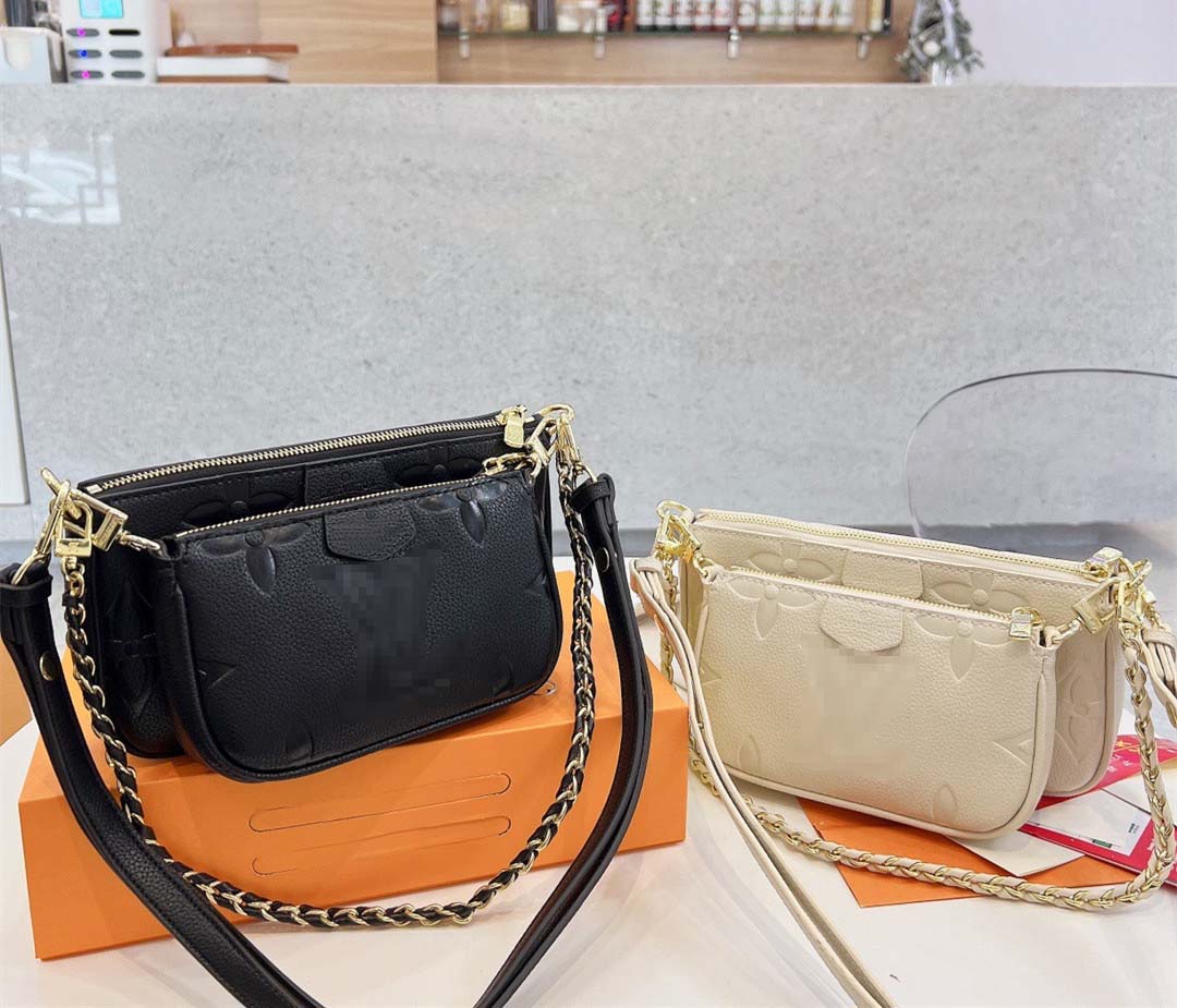 

GGs LOUISS VUTTONS LVs YSLs 2pcs/set new style set high qulity Designer bag embossing womens handbags MULTI POCHETTE ACCESSORIES crossbody handbag shoulder bags, Make up the difference