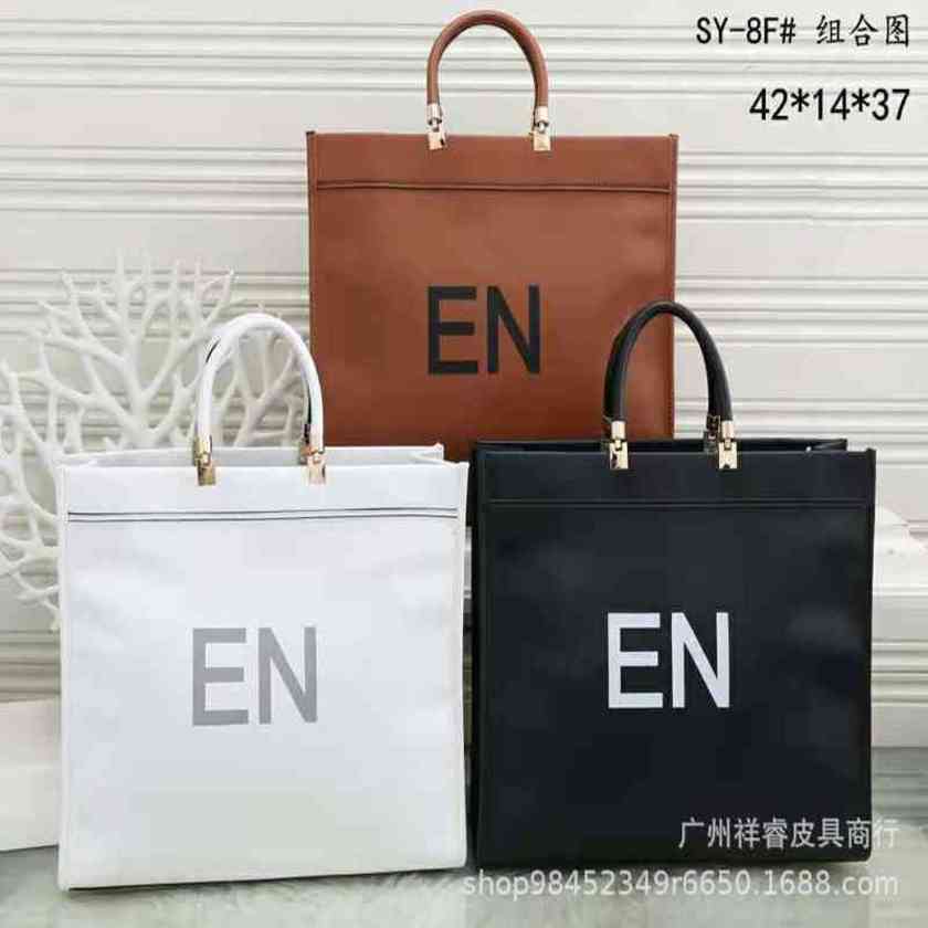 

20% off sitewide 2022 Top Design Luxury Bags bag Style women's Tote Bag horizontal style square printed large one handbag, White