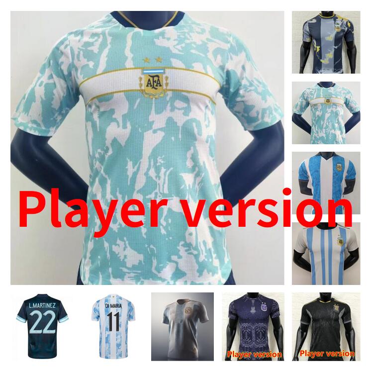 

Player version 2021 2022 2023 Argentina Soccer Jerseys 221 22 23 00th anniversary MARADONA KUN AGÜERO DI MARIA LO CELSO MARTINEZ CORREA football shirts