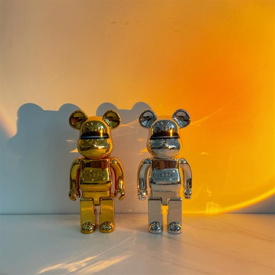 

The new 28CM-70CM violent building blocks bear bricks HajimeSorayama first generation fund silver 400% 1000% sexy robot children o265d