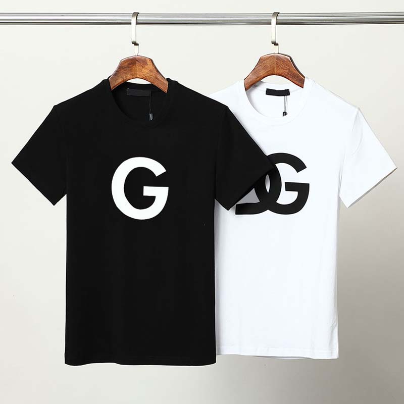 Fashion Mens Blanc Black Summer T-shirt célèbre T-shirt de créateur Big V Hip Hop Men de haute qualité Femme Courte courte manche Unisexe M-XXXL