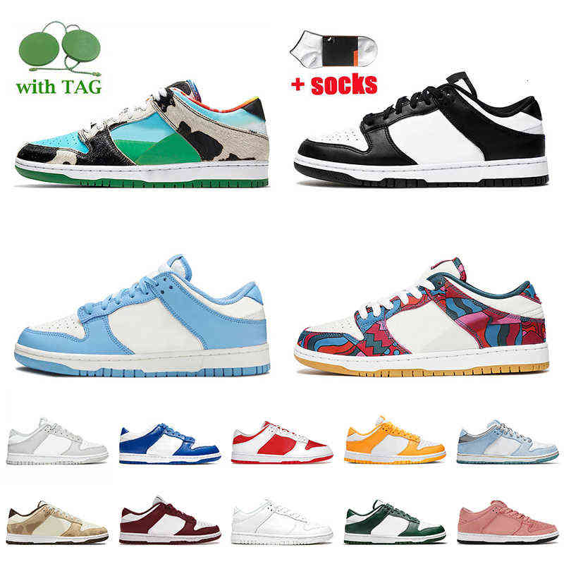 

OG Fashion Women Men Outdoor Shoes With Socks Dunks Low Black White Coast Grey Parra Abstract Art Bordeaux University Red Mens Trainers, C15 orange university gold 36-45