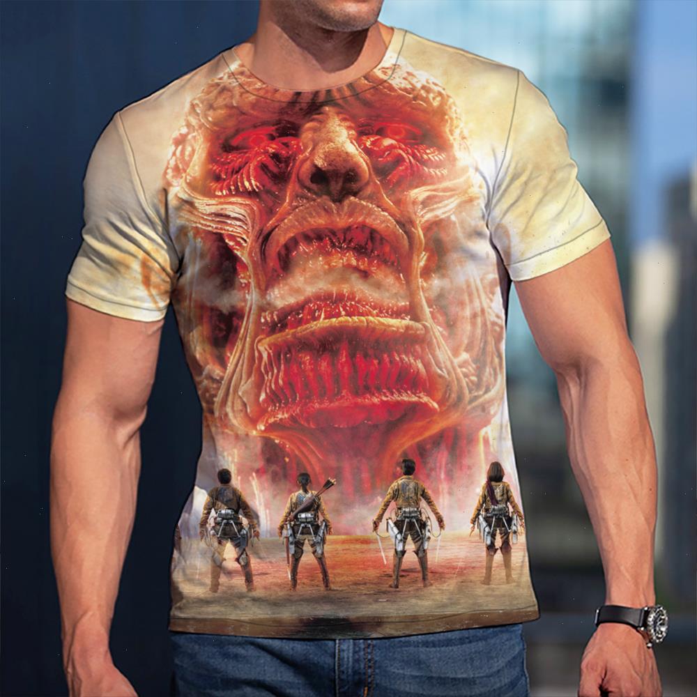 

3d Men T-shirt Polo Shirt Attack On Titan Season 3 Women Children Short Sleeve Cool Tees Fashion Casual Summer Boy, Color15