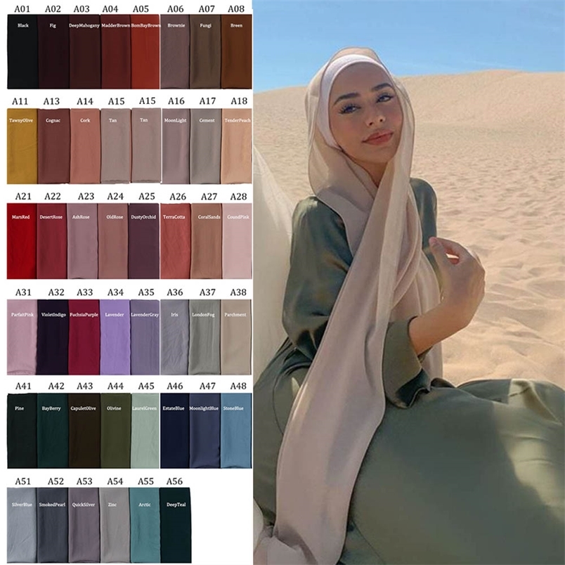 

Good Stitching Stitch Plain High Quality Premium Heavy Chiffon Hijab Scarf Malaysian Women s Scarves Hijabs Long Shawl Shawls 220704