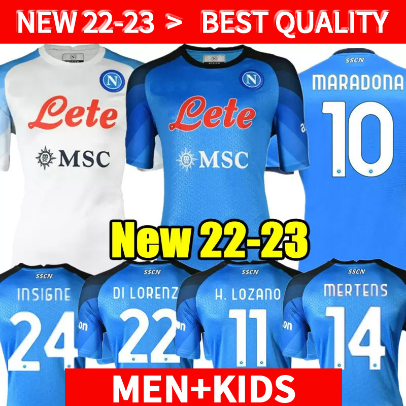 

Maradona 22 23 Napoli soccer jersey Naples football shirt 2022 2023 ZIELINSKI KOULIBALY camiseta de futbol INSIGNE maillot foot MERTENS camisa LOZANO OSIMHEN, 2223 away kdis