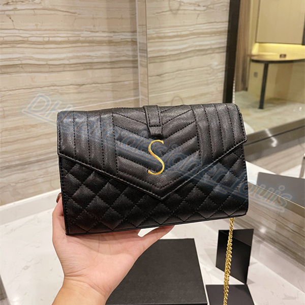 

7A quality Shoulder WOC mens envelope tote Bag handbags crossbody Bags Women's Luxury Genuine leatherDesigner clutch gold chain bag men wallet card pockets handbag, Grey