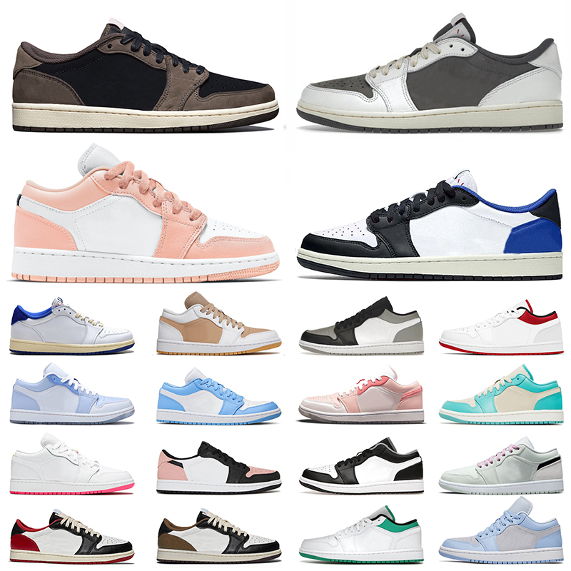 

Reverse Mocha 1 1s Low Jumpman Designer Basketball Shoes For Big Size 12 Mens Womens Mighty Swooshers Pink Bleached Coral Fragment Barely Green Sneakers Trainers, 36-46 paris