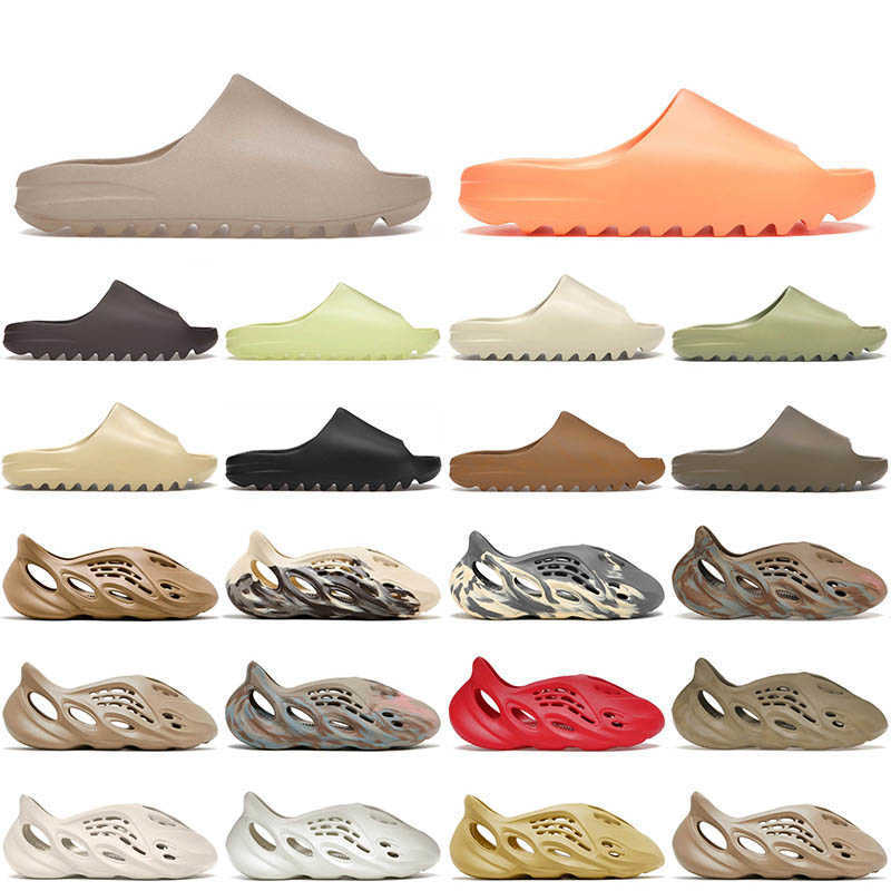 

mens women kids slides slippers foam sandals size us 13 Pure Enflame Orange Vermilion Mineral Blue Ochre Glow Green Sand luxury men runner, C13 kid