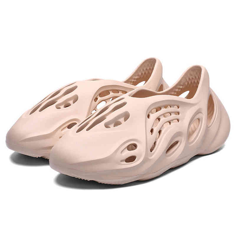 Coureurs de mousse yeesys pantoufles kanya 700 chaussures de trous de coco d'été dans les grandes sandales jaunes masculines