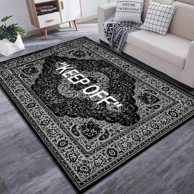 Carpets 2021 KEEP OFF Area Rugs Floor Mat Black And White Carpet Living Room Bedroom Bedside Bay Window Sofa Decor-image-757393025