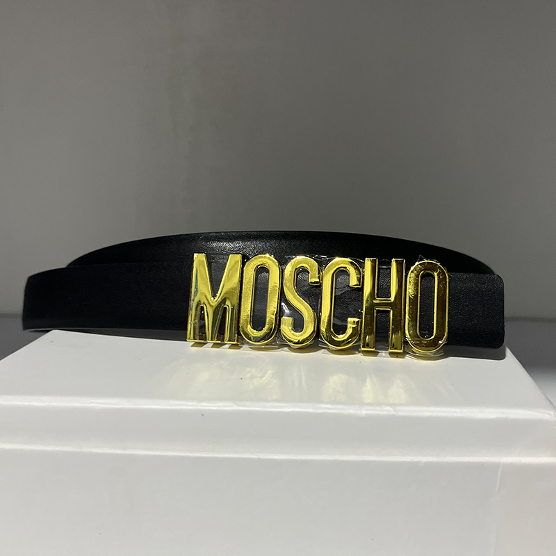 

Fashionable Women Trend Belts 2.5cm Metal MOS Letters Brand High Quality Classic Belt, 2.5cm-golden