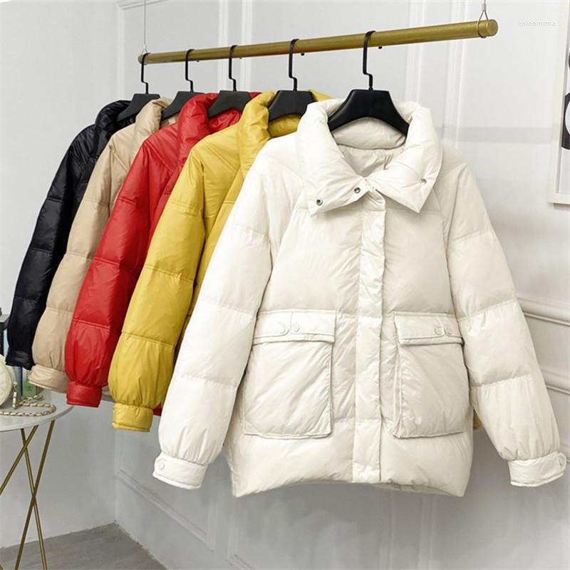 

Women' Down & Parkas Winter Jacket Women 2022 High Quality Fashion Casual Jackets Big Pocket Loose Short Parka Thick Warm Cotton Coat Femal, Black