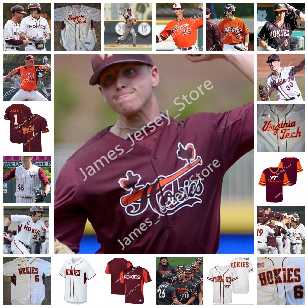 

2022 NCAA Custom Virginia Tech Hokies Baseball Jersey 35 Ryan Metz 38 Ryan Kennedy 47 Jonah Hurney 51 Graham Firoved 16 Matthew Siverling Grant Umberger Noah Johnson