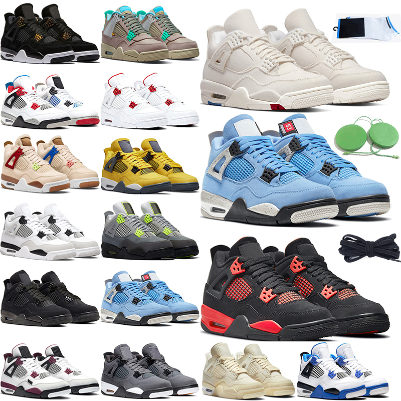 

men women 4s retro basketball shoes white oreo cement fire red thunder bordeaux jumpman 4 sail mens trainer sports sneakers, #29 blank canvas