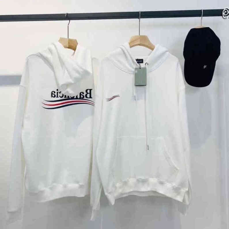 

Fashion Balenciga Balanciagas Brands Hoody Hoodie Europe And America Rainbow Cola Print Hoodie Men's And Women's Loose-fitting Star Blazers 24SS