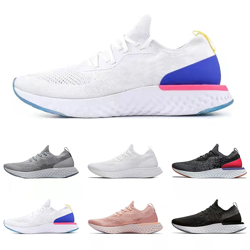

2022 Men Women Running Shoes Epic React True White Fusion Fly Grey Red Black Dark Grey Knit Trainers Sports Sneakers, A3 wolf grey 40-45