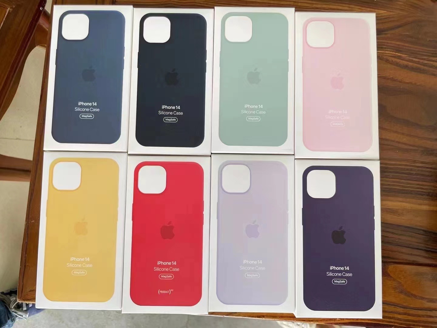 

Original Official Liquid Silicone Soft Cover Cases For iPhone 14 promax 14pro Shockproof Cell Phone Case With Logo, Remark color