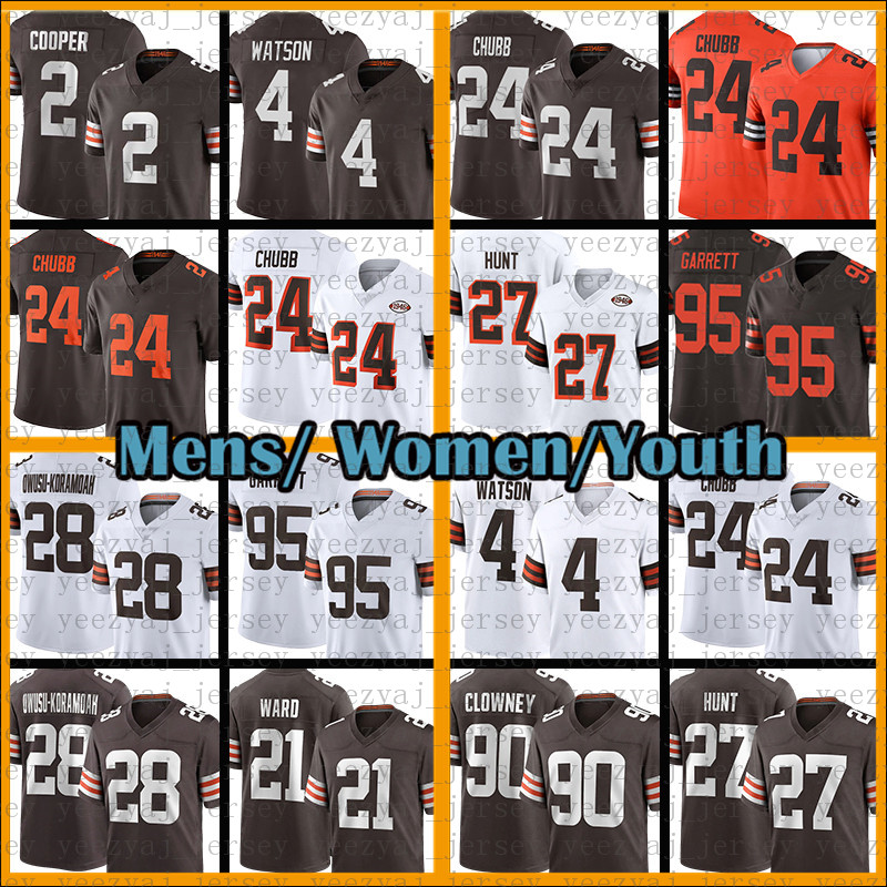 

Myles Garrett Jersey Nick Chubb Football Deshaun Watson Amari Cooper Denzel Ward Jadeveon Clowney Newsome II David Bell Cleveland Browns Jeremiah Owusu-Koramoah, Patch+women(size:s-xxl)bl