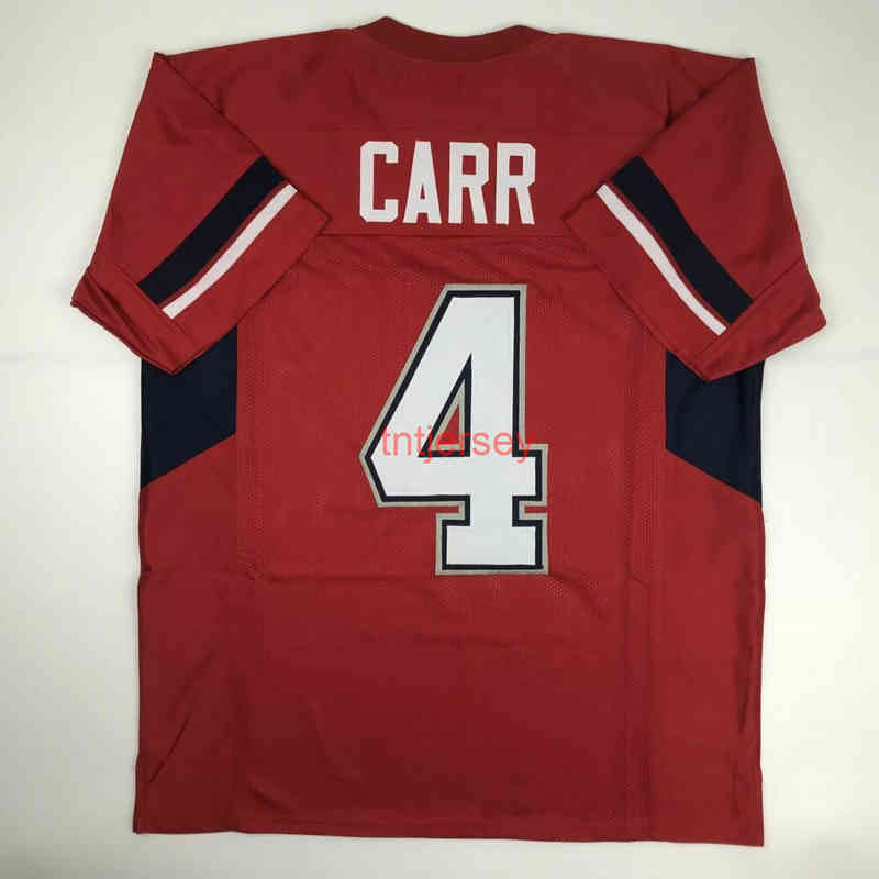 Mit BON MARCHÉ PERSONNALISÉ Nouveau DEREK CARR Fresno State Red College Maillot de Football Cousu AJOUTER N'IMPORTE QUEL NUMÉRO DE NOM