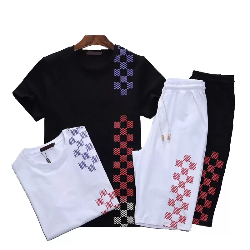 Tracksuits Summer Men's Shorts Sportswear Brand Set Letter Print T-Shirt Short Sleeve Fashion Casual Jogging 2 Piece Set M-3XL