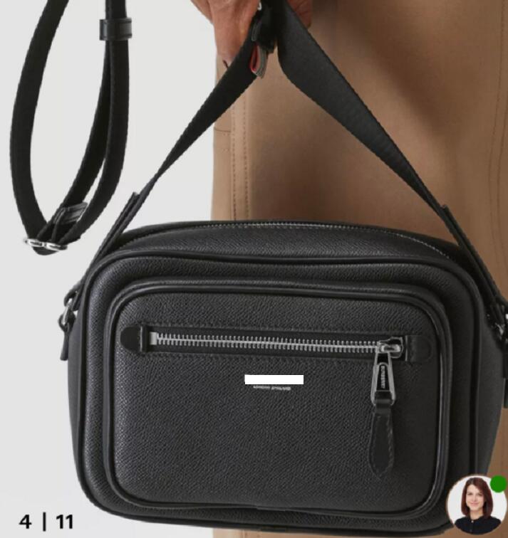 

2022 Fashion Luxury Men's Handbags Shoulder Bags Designer Bags Leather Wallets Crossbody Waist Bags, Black