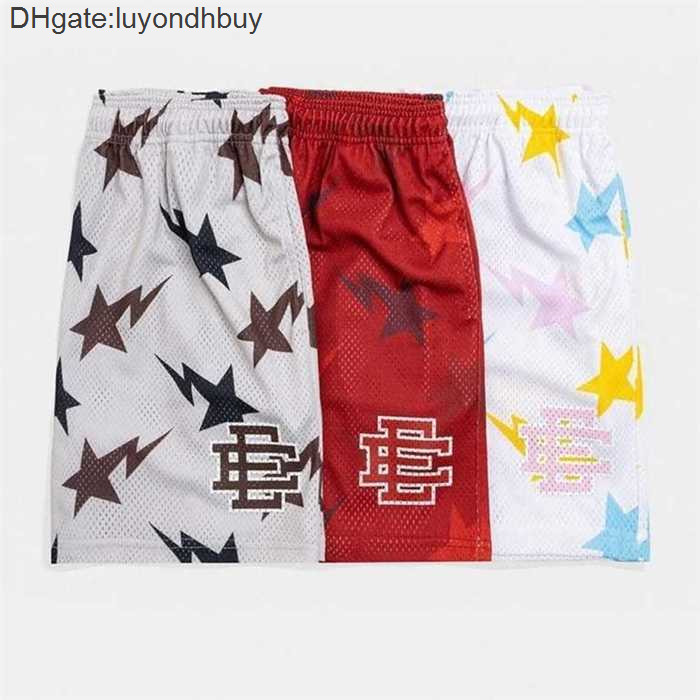 

Fashion Ee Brand Eric Emanuel Basic Short Men's Fitness Shorts Mesh Breathable Beach Sports Pants Series Summer Gym Workout Casual 3AP2, 22