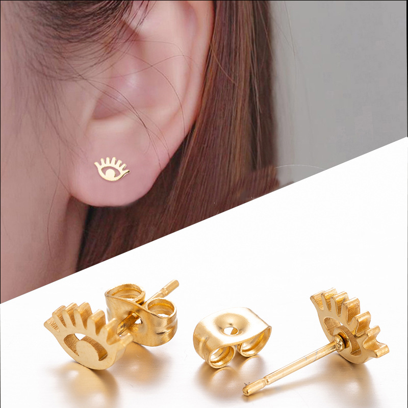 Evil Eyes ear stud silve gold color eye pattern earrimgs for women men jewelry-image-770064003