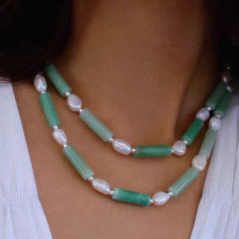 

Chokers Natural Stone Joint Irregularity Pearl Necklace Choker High Quality Women Jewelry For PartyChokers