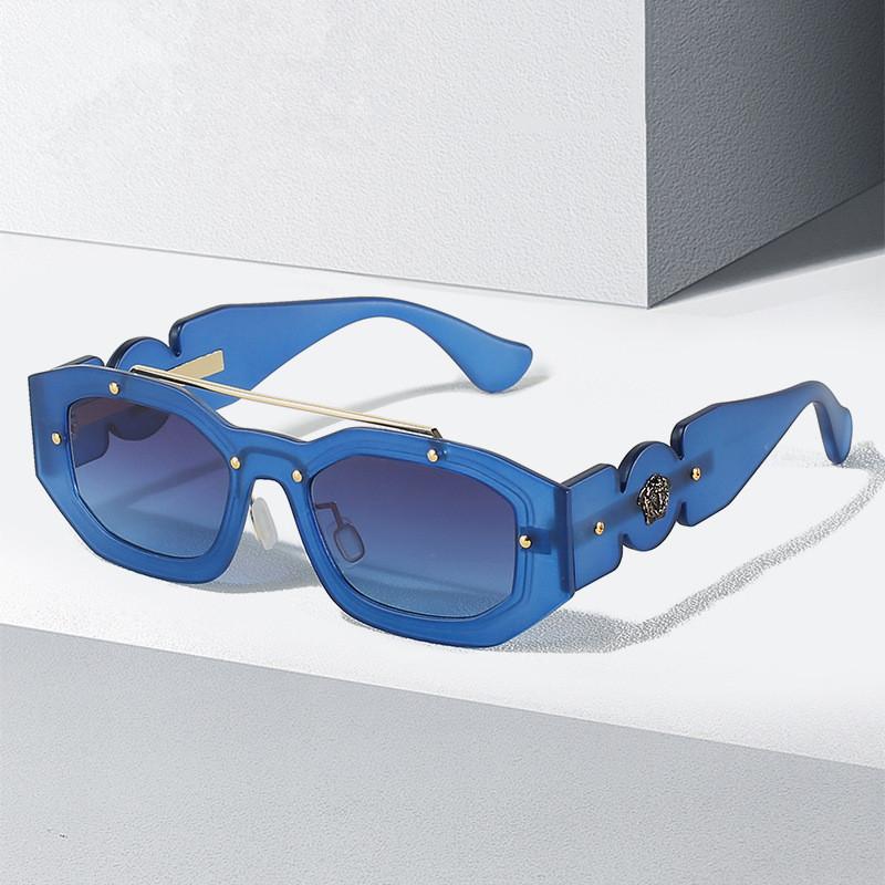 

Sunglasses Retro Frame Gradient Eyewear Women Luxury Sun Glasses Men Fashion Rectangle Jelly With Metal Hinges UV400