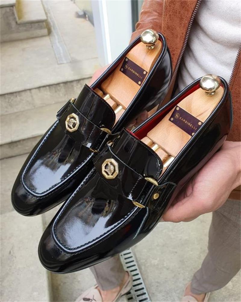 

Men Shoes High Quality Pu Leather New Fashion Stylish Design Slip-on Shoes Casual Formal Basic Shoes Zapatos De Hombre HG021, Black