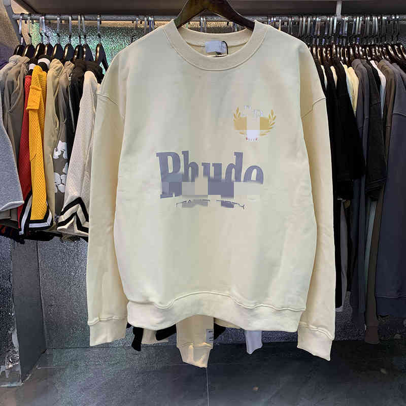 

2022ss Autumn and Winter New Fashion Letter Printing Pure Cotton Terry Long Sleeve Round Neck Unisex Sweater Trend, Black