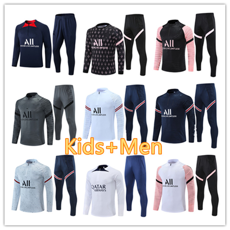 

22 quality mens and kids soccer tracksuit jersey sets 2322 men football jerseys training tracksuits jacket, 18