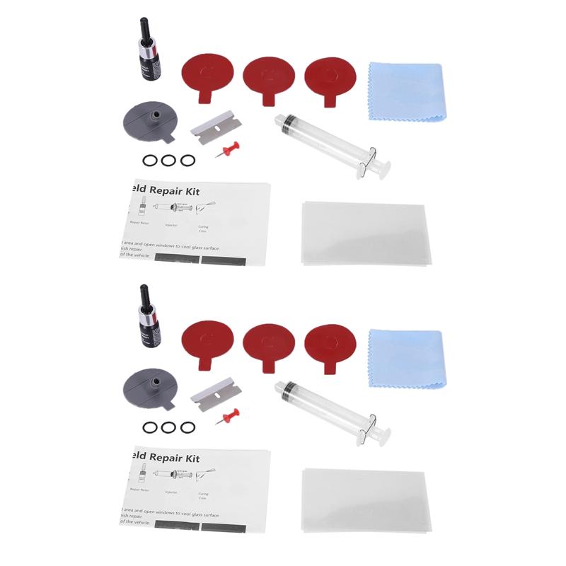 

Car Cleaning Tools 2Set Windshield Repair Kits Window Windscreen Glass Scratch Crack Restore Screen Polishing