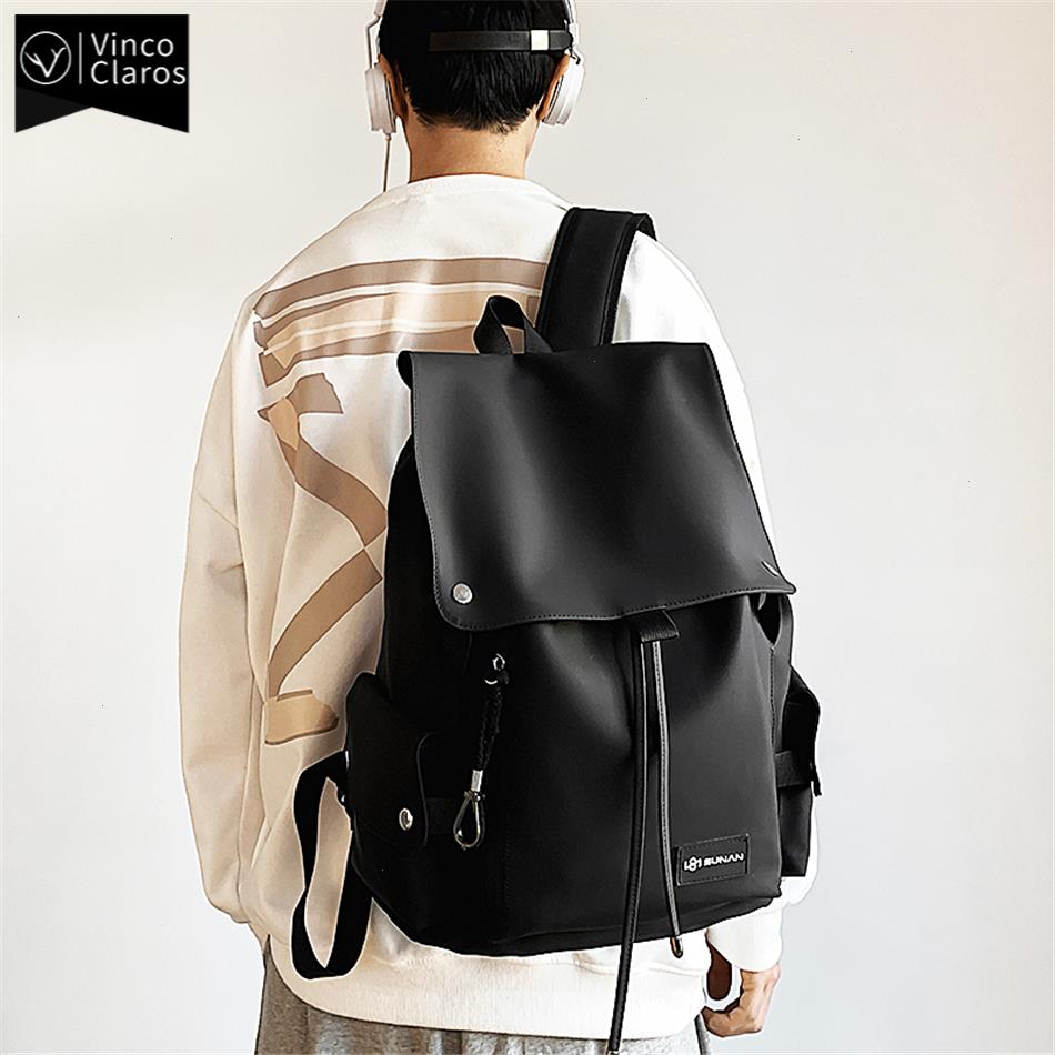 

Simple Urban Man Backpack Trend Designer Backpacks For Men Waterproof Mens Laptop Bag Fashion Youth Large Capacity Travel Bags, Black