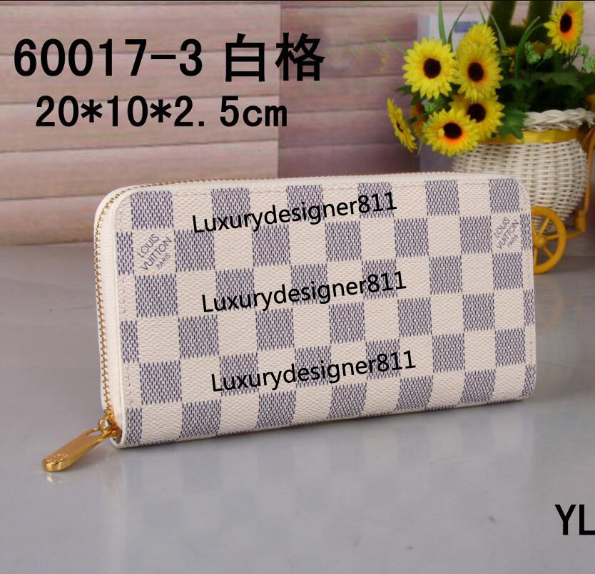 

Wholesale new Wallets Bottoms Lady Long Wallet Multicolor Designer Coin Purse Card Holder e Women, Black grid