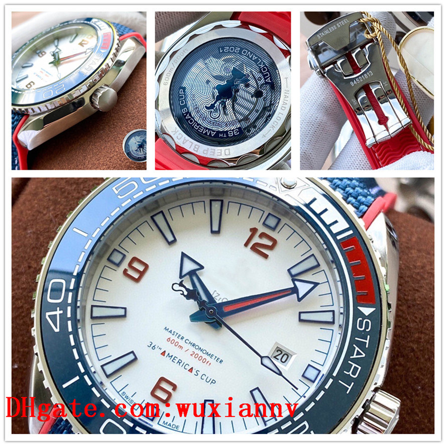 

2022 high quality 821A movement watches ceramic bezel sea 007 master planet ocean man 36th americas cup sport wristwatches james bond mens watch D40240