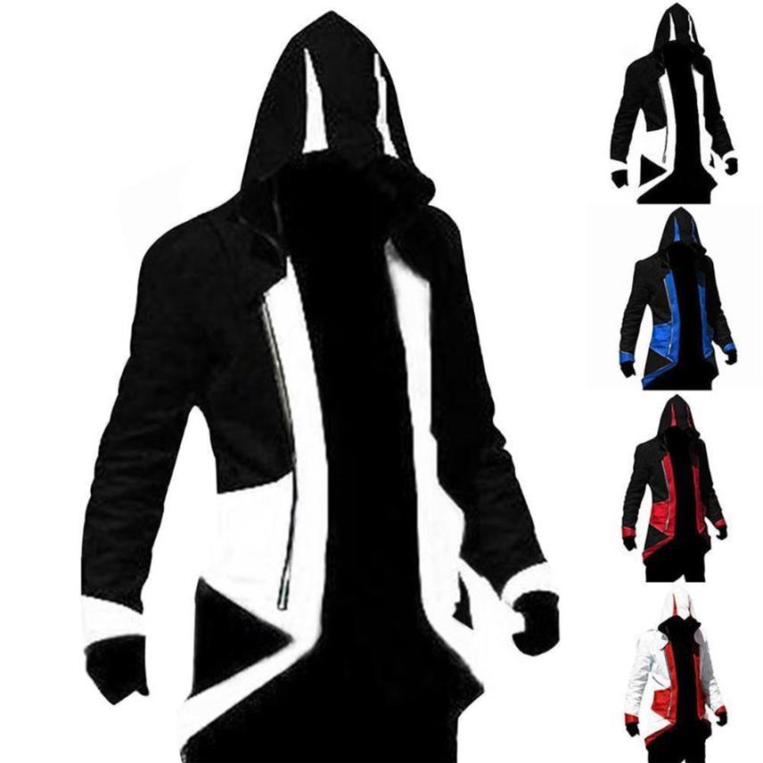 

Men's Hoodie For Assassins Creed Cosplay Jacket Coat Costume Cloak Medieval Oversize XXS--6XL 2021 Hoodies & Sweatshirts231d, Black white