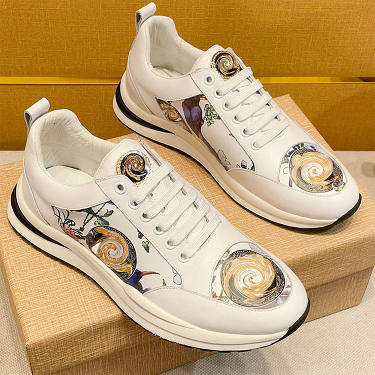 Baskets plates décontractées à lacets pour hommes, chaussures de course, couleur unie, classiques, imprimées, confortables, polyvalentes, pour l'