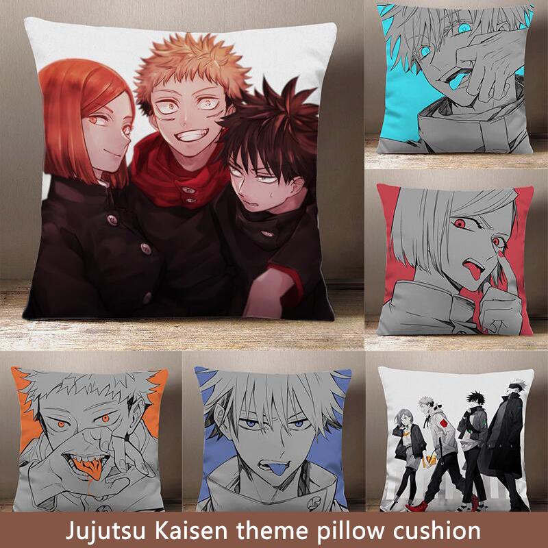

Cushion/Decorative Pillow Jujutsu Kaisen Theme Cushion Itadori Yuji Gojo Satoru 2 Side Print Anime Pillows Dakimakura Accessories Plush Bols, 25