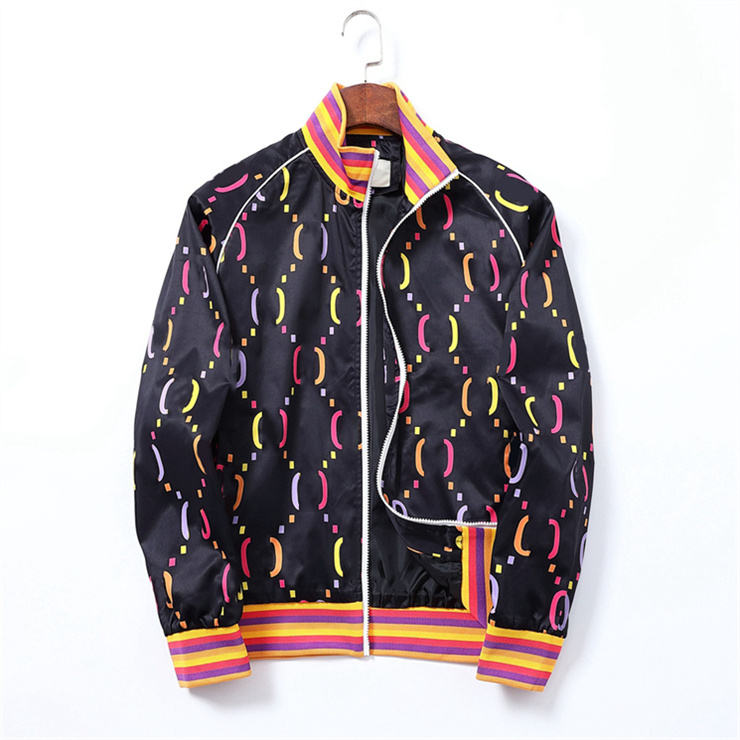 

Mens Jacket Long Sleeve Zipper Print Slim High Quality Fashion Men Jackets Autumn Winter Outdoor tc29