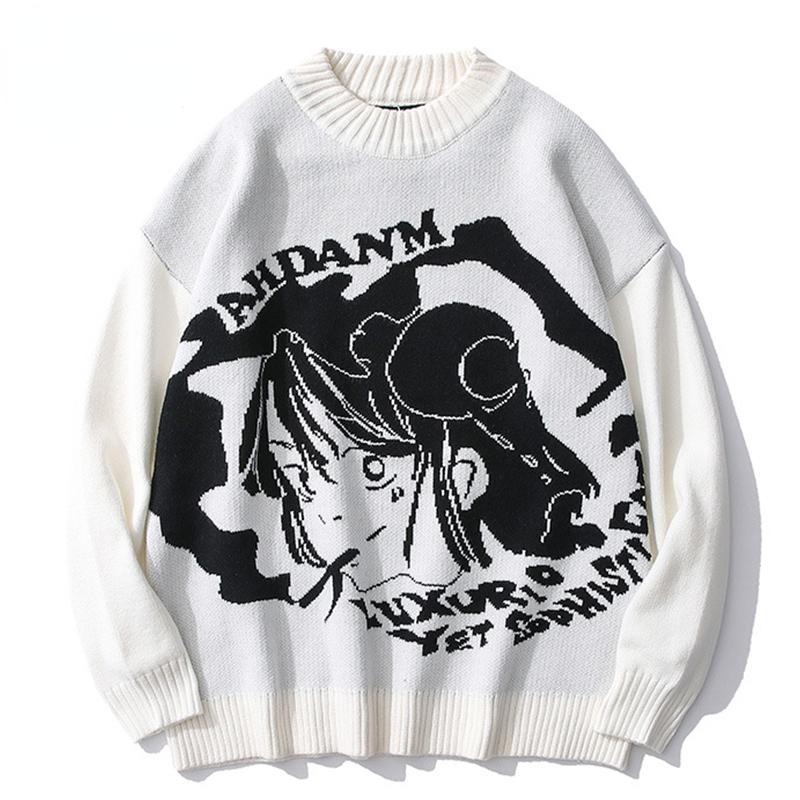 

Men' Sweaters Anime Girl Sweater Men Cartoon Japanese Knitted Mens Pullover Harajuku Streetwear Oversized Male Spring Autumn ClothingMen, 24