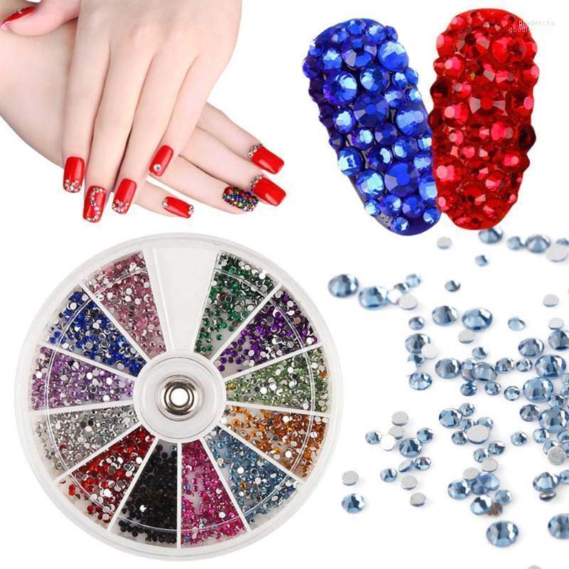 

False Nails 12 Colors Small Sizes Diamond Box Nail Mobile Phone Decoration Crystal Glass Rhinestone CIN6 899 Prud22, 1.5mm