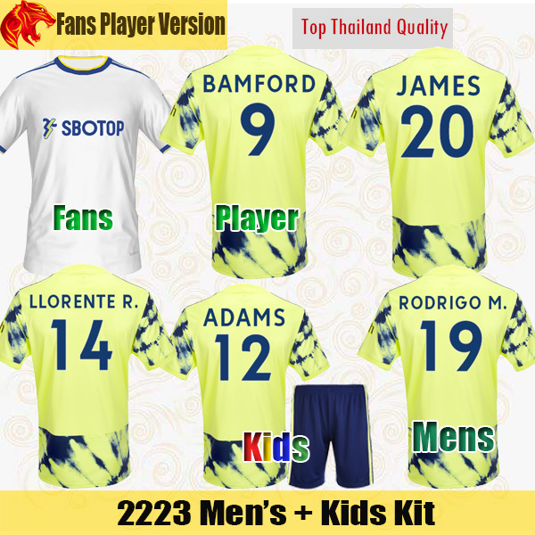 

22 23 Leeds Soccer Jerseys BAMFORD United JAMES 2022 2023 Fans Player Version LLORENTE R. ADAMS AARONSON ROCA ROCA Football Shirt RODRIGO M Mens Jersey Kids Kit, 22 23 home