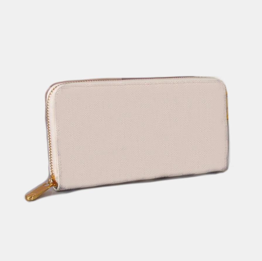 

Designers Leather Single Zipper Long Wallets Evening Bags Coin Purse Embossed Clutch With Box serial number Wallet, Increase shipping