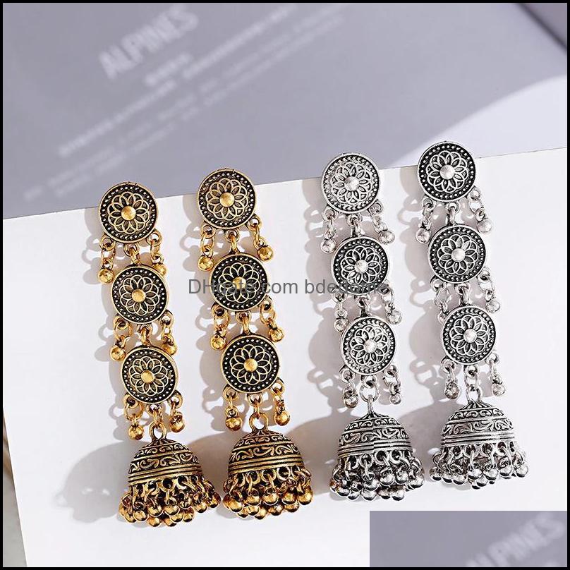 

Dangle Chandelier Earrings Jewelry Vintage Afghan Small Round Bell Shaped Long Oxidized Womens Boho Ethnic Bells Tassel Da Dhv9P