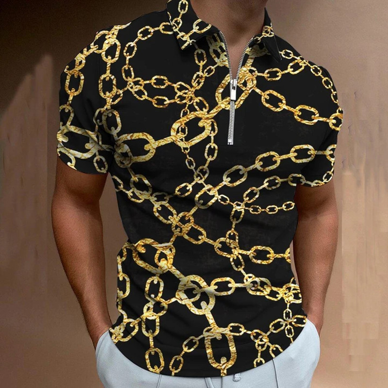 Haute qualité hommes polos haut de football grande taille polo jogger course polo hawaïen 3XL blouse chemise à carreaux chemisiers à pois