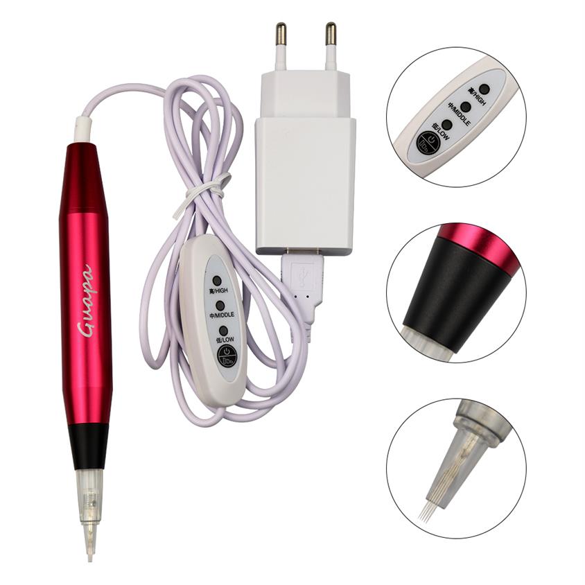 

Newest Professional Makeup Tattoo Pen Machine Permanent Eyebrow Lip Contour Pen Beauty Art with Cartridge Needles3208