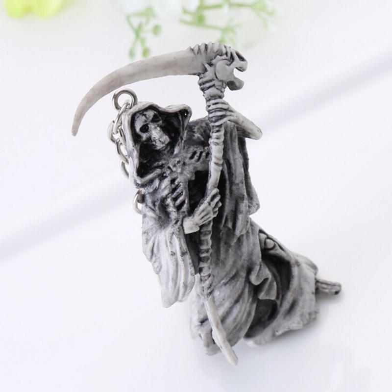 

Keychains Rubber Skull Sickle Trinket Key Chain Skeleton Ghost Keychain Car Holder Bag Pendant Keyring