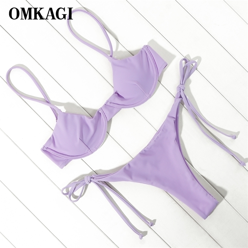 

OMKAGI Bikini Print Swimwear Women Mini Thong Summer Swimsuit Set Brazilian Biquini Push Up Female 220418, B4385br